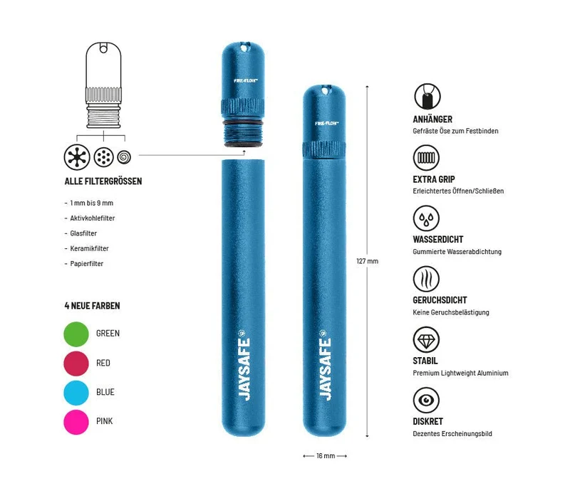 FireFlow JAYSAFE Joint Tube Blue – Aluminium (6 Stk.)