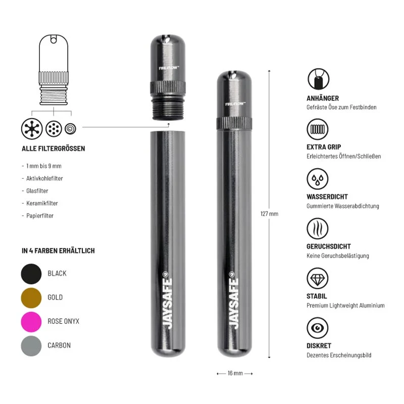 FireFlow JAYSAFE Joint Tube Carbon – Aluminium (6 Stk.)