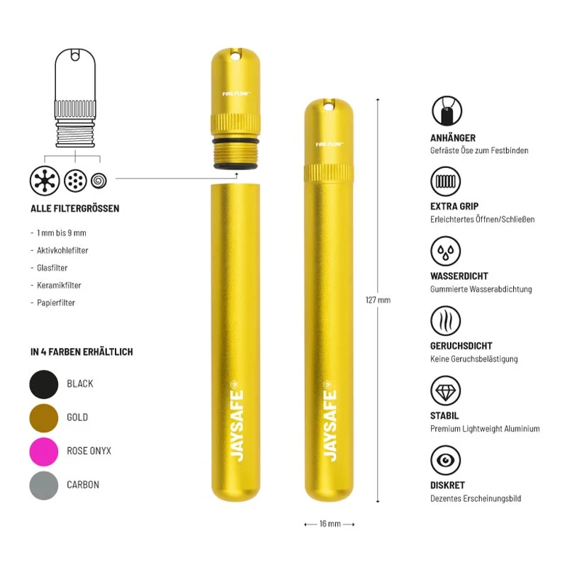 FireFlow JAYSAFE Joint Tube Gold – Aluminium (6 Stk.)