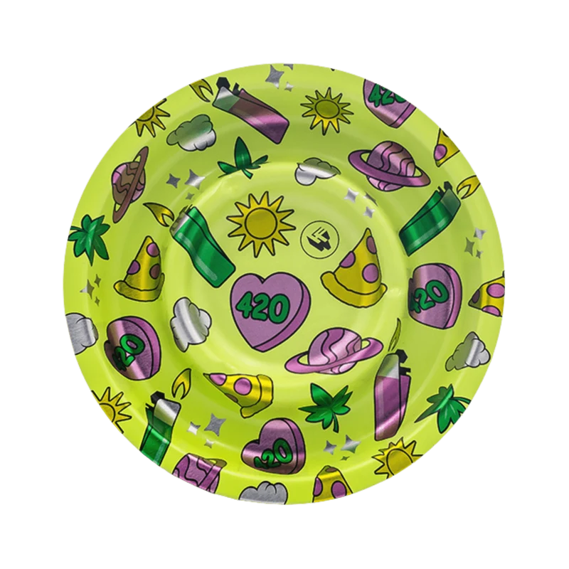 FireFlow Aschenbecher 420 Pattern Green – 13.6 cm (4 Stk.)