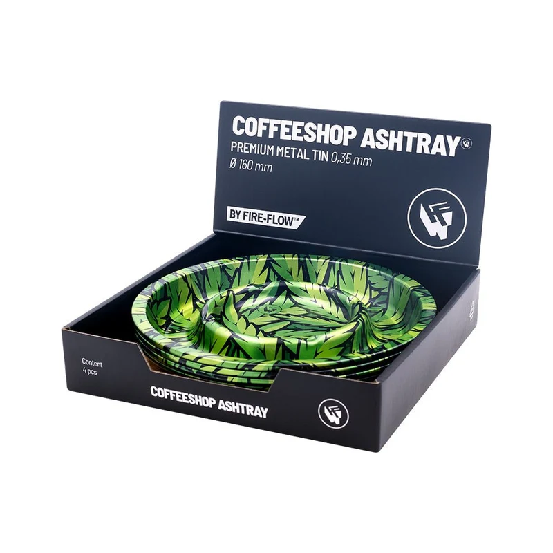 FireFlow Aschenbecher Leaves 33 Green – 16 cm (4 Stk.)