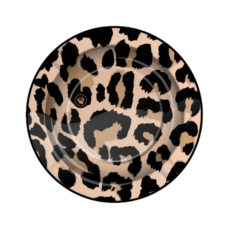 FireFlow Aschenbecher Leopard – Metall 14 cm, 6 Stück