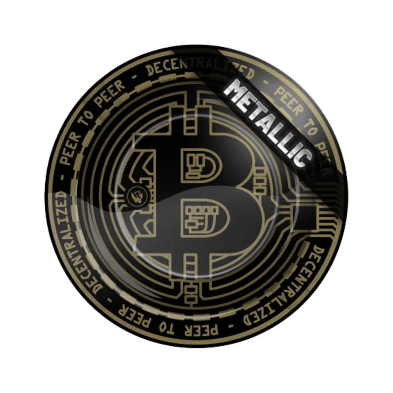 FireFlow Aschenbecher Bitcoin – Metall 14 cm, 6 Stück