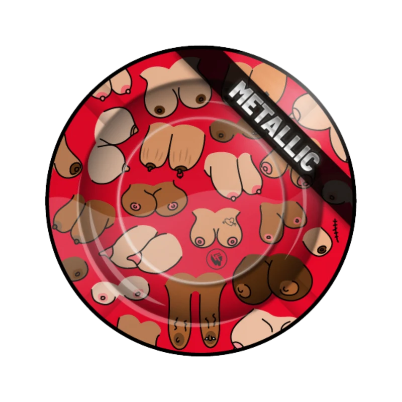 FireFlow Aschenbecher Tittie Pattern – Metall 14 cm, 6 Stück