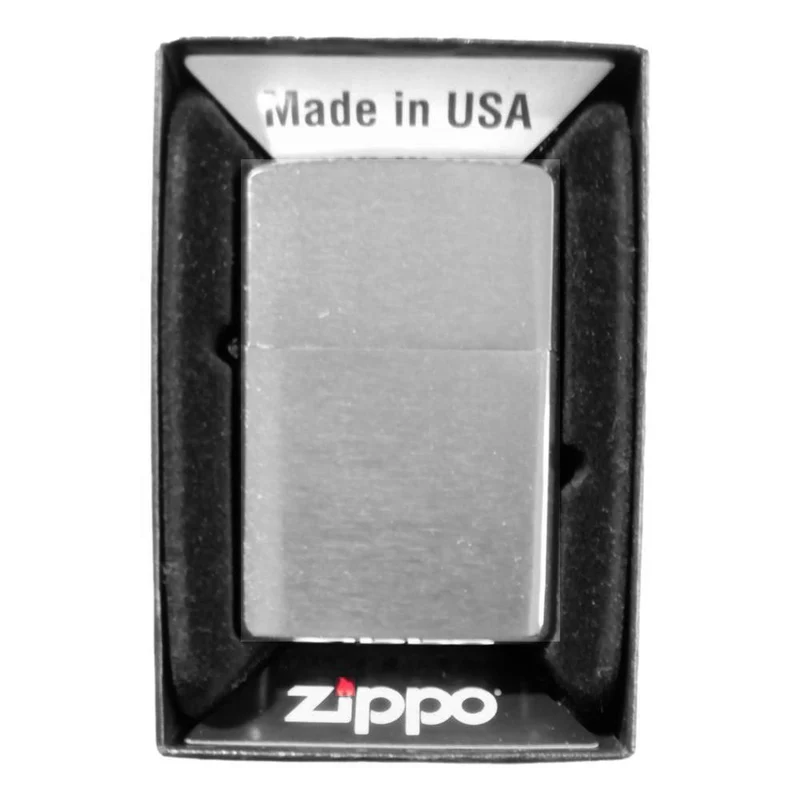 Zippo Lighter Brushed Chrome