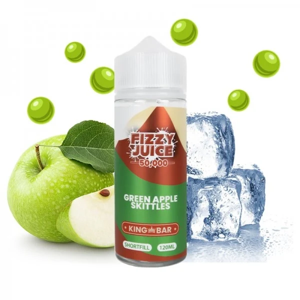 Fizzy Juice King Bar - Green Apple Skittles - 100ml