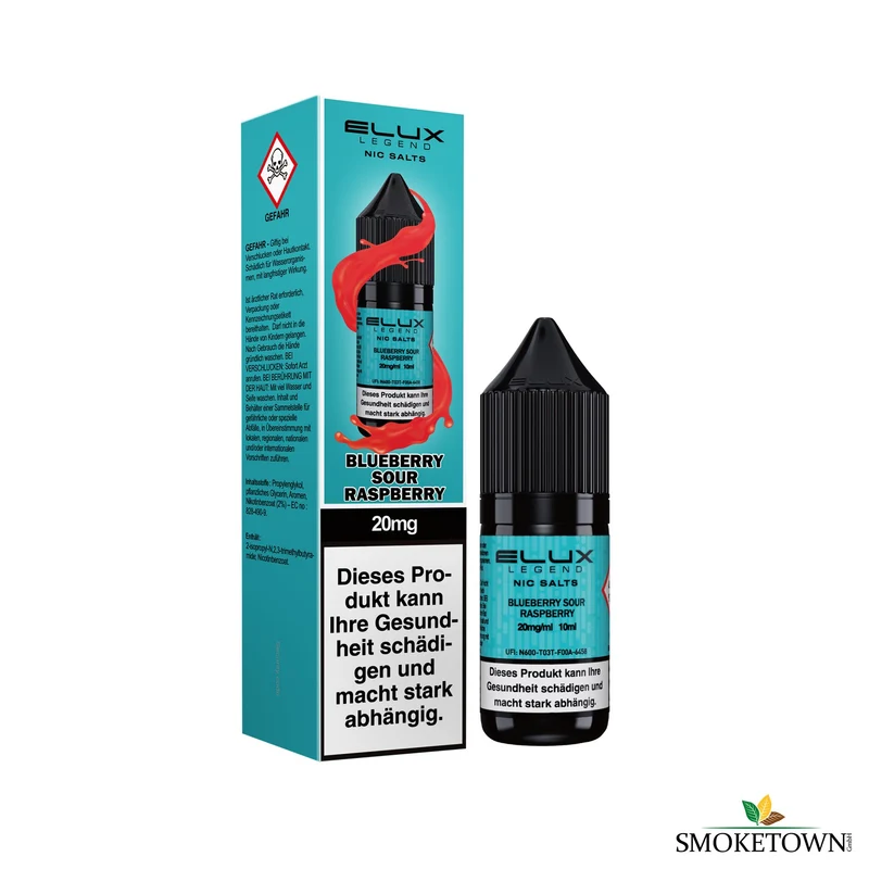 ELUX Legend Nic Salts – Blueberry Sour Raspberry – 20 mg – 10 ml