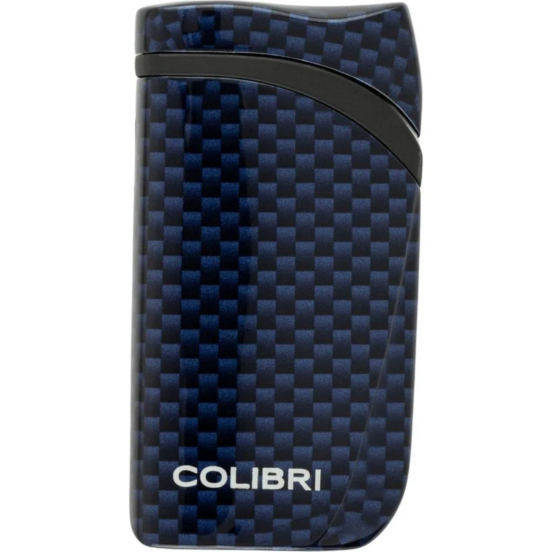 COLIBRI lighter Falcon II - blue carbon angled jet flame
