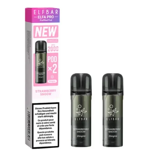 Elfbar Elfa Pro V2 Pods 20mg - Strawberry Snoow (2er Pack)