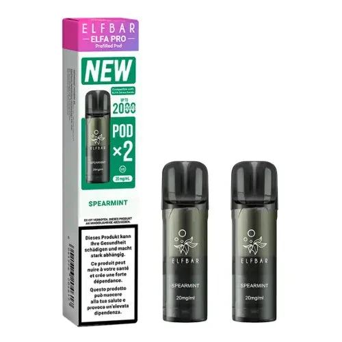 Elfbar Elfa Pro V2 Pods 20mg - Spearmint (2er Pack)
