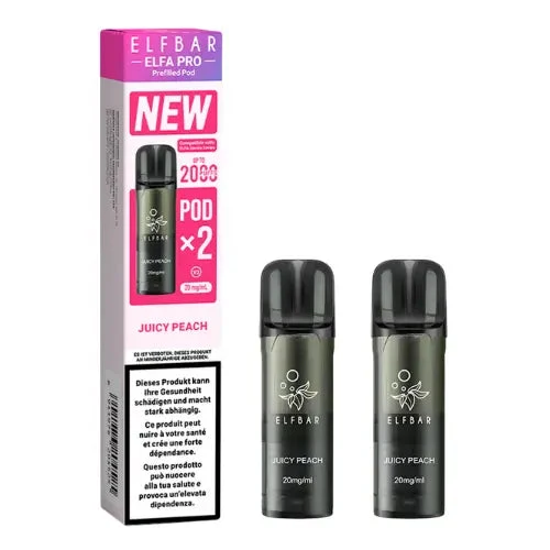 Elfbar Elfa Pro V2 Pods 20mg - Juicy Peach (2er Pack)