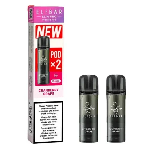 Elfbar Elfa Pro V2 Pods 20mg - Cranberry Grape (2er Pack)