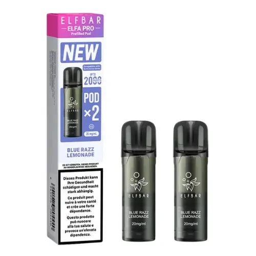 Elfbar Elfa Pro V2 Pods 20mg - Blue Razz Lemonade (2er Pack)