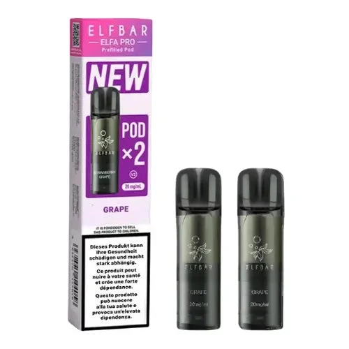 Elfbar Elfa Pro V2 Pods 20mg - Grape (2er Pack)
