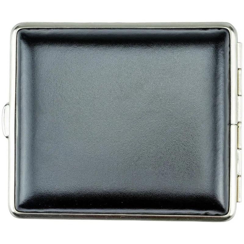 Vom Hofe Cigaret Etui - 18 King Size - Croco Look Sort