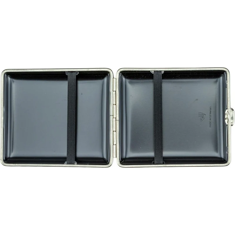 Vom Hofe Cigaret Etui - 18 King Size - Croco Look Sort
