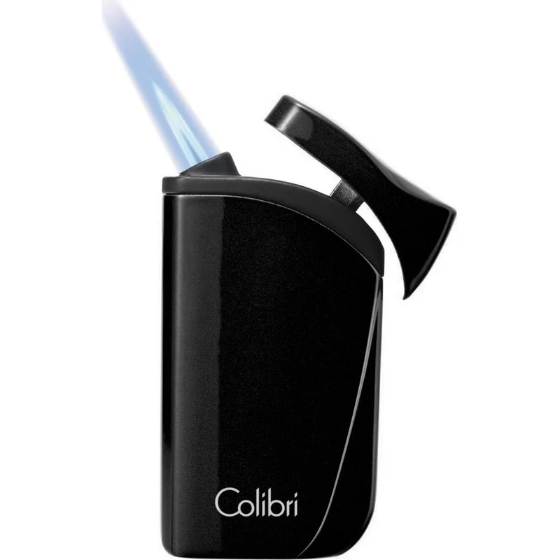 COLIBRI lighter Falcon - black metallic angled jet flame