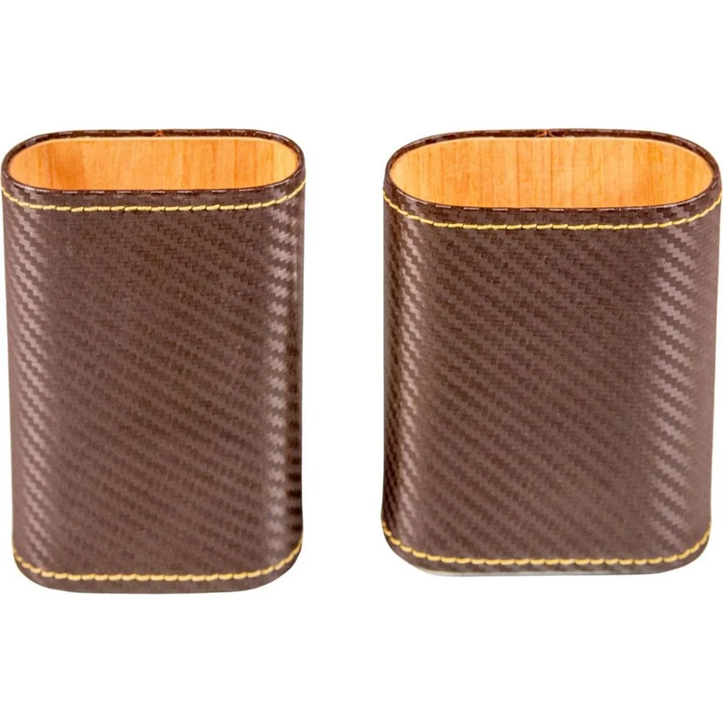 Supreme Læder Cigar Etui i Carbon Finish - til 3 Cigarer