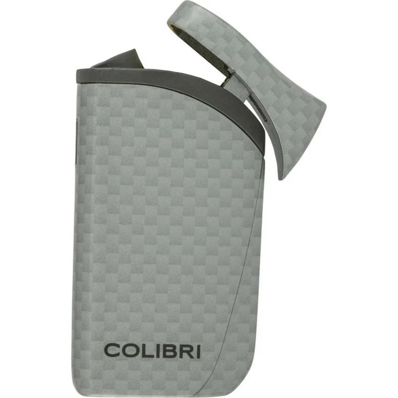 COLIBRI lighter Falcon II - silver carbon angled jet flame
