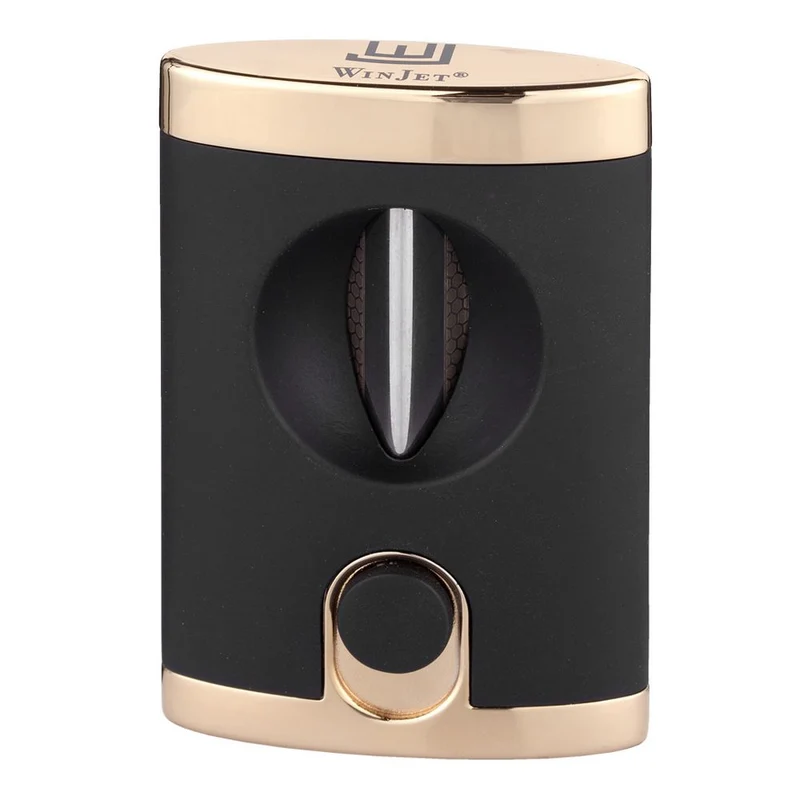 Winjet Cigar Cutter V Cut Black Gold
