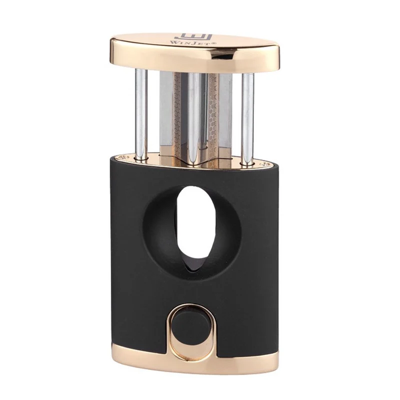 Winjet Cigar Cutter V Cut Black Gold