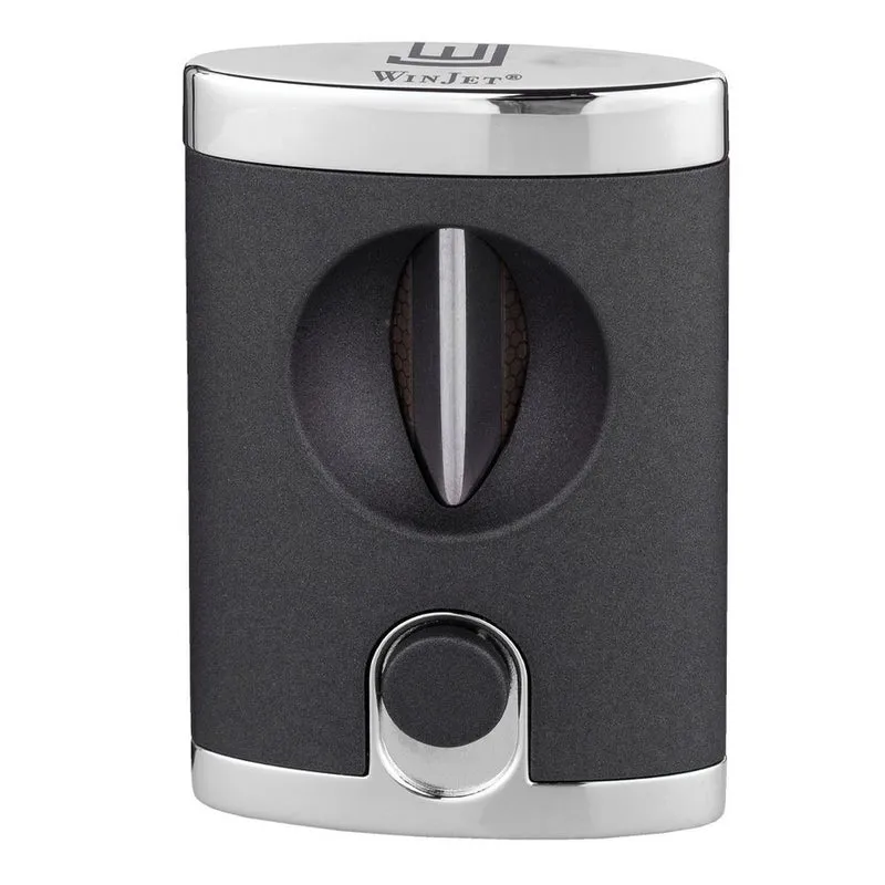 Winjet Cigar Cutter V Cut Grey Chrome