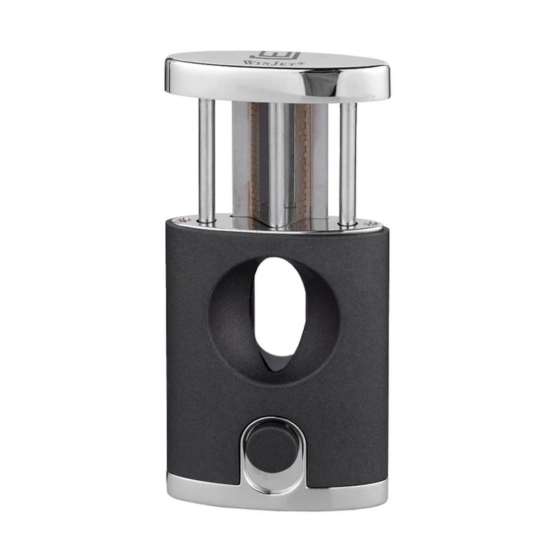 Winjet Cigar Cutter V Cut Grey Chrome