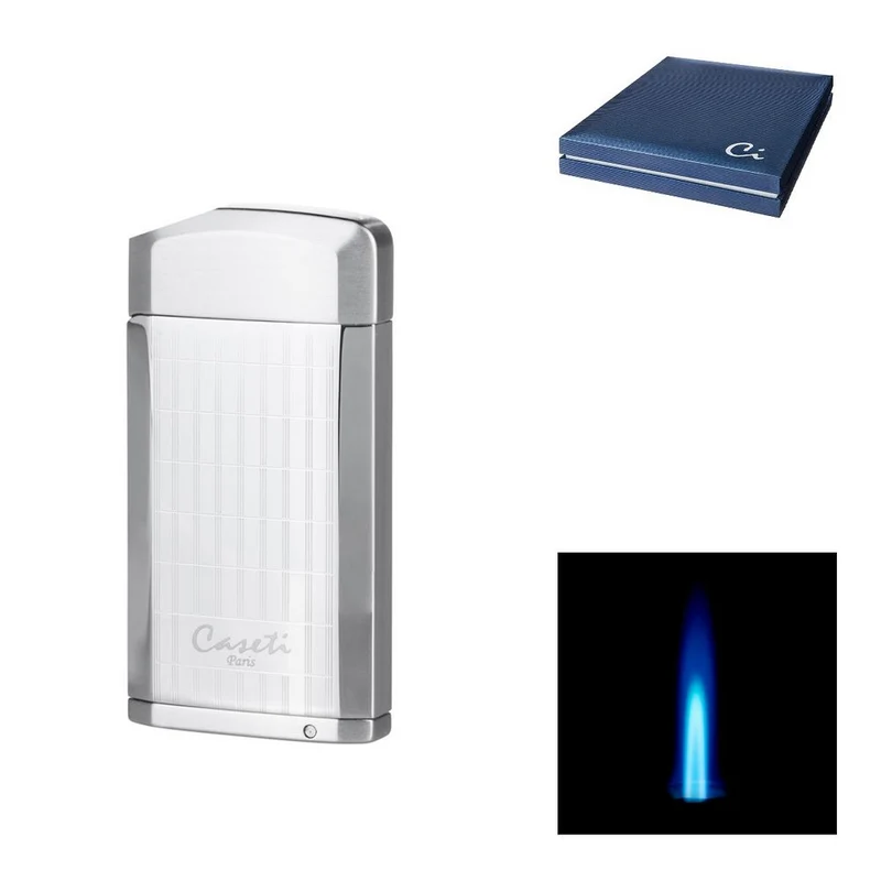 CASETI Lighter Cigar Jet Chrome + Puncher
