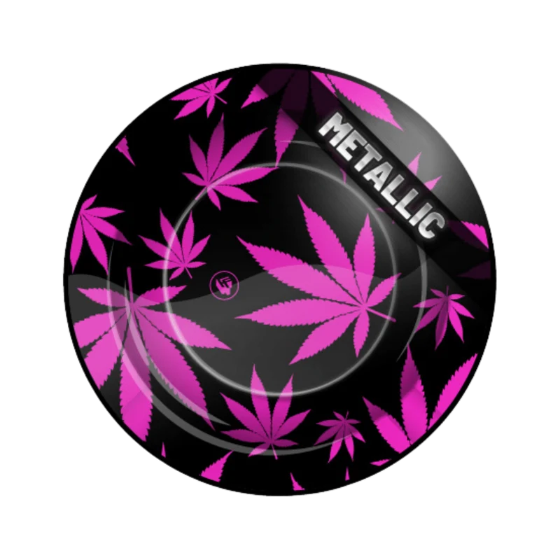 FireFlow Aschenbecher Leaves Pink – Metall 14 cm, 6 Stück