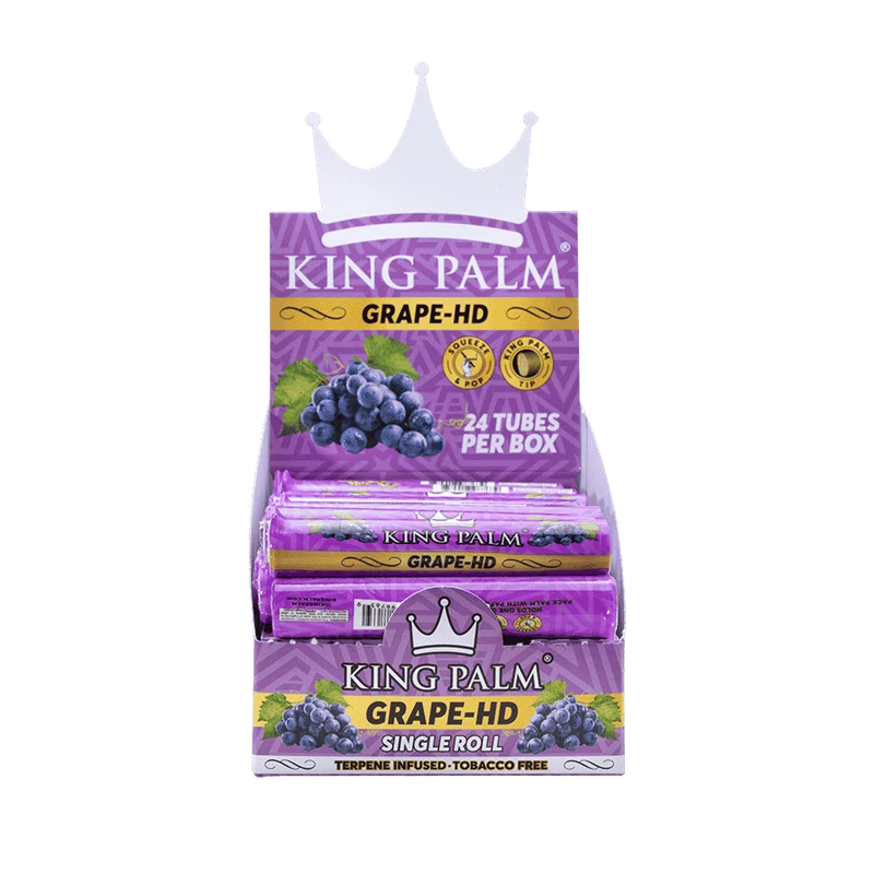 King Palm Mini Tube Grape HD – Palmblatt Blunt, 1 Stück