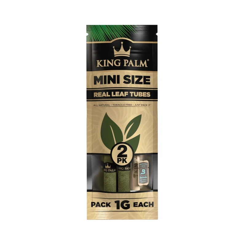 King Palm Mini Natural – Palmblatt Blunts, 2er-Pack
