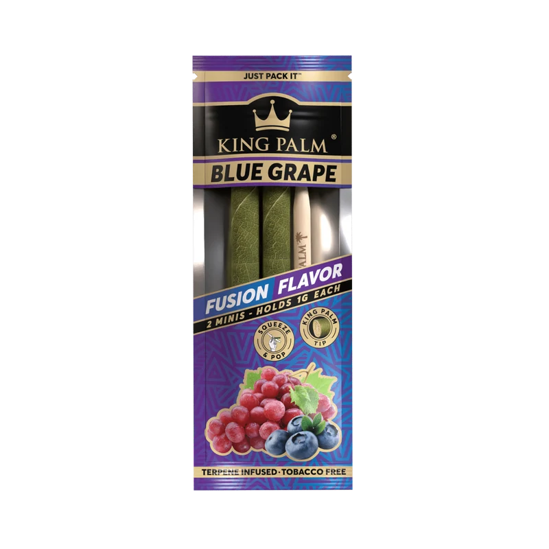 King Palm Mini Blue Grape – Palmblatt Blunts, 2er-Pack