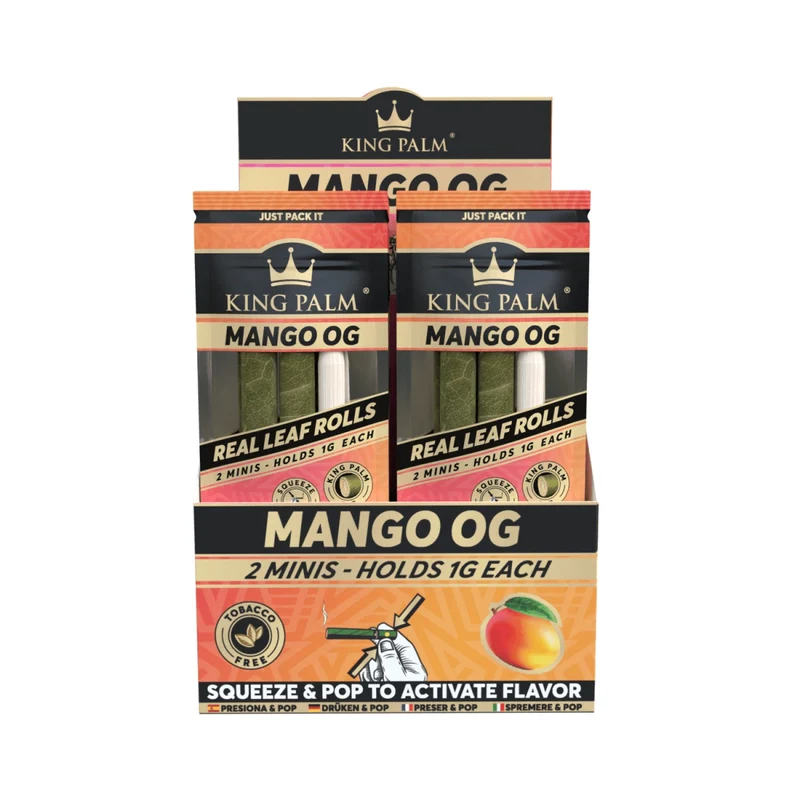 King Palm Mini Mango OG – Palmblatt Blunts, 2er-Pack