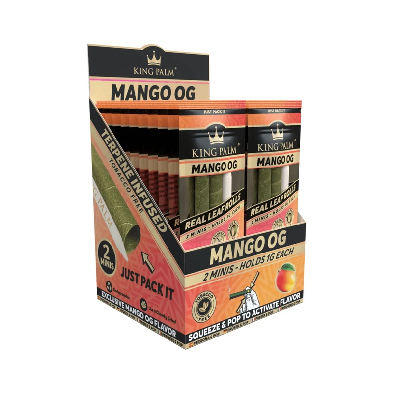 King Palm Mini Mango OG – Palmblatt Blunts, 2er-Pack