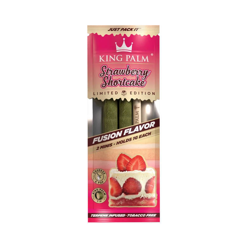 King Palm Mini Strawberry Shortcake – Palmblatt Blunts, 2er-Pack