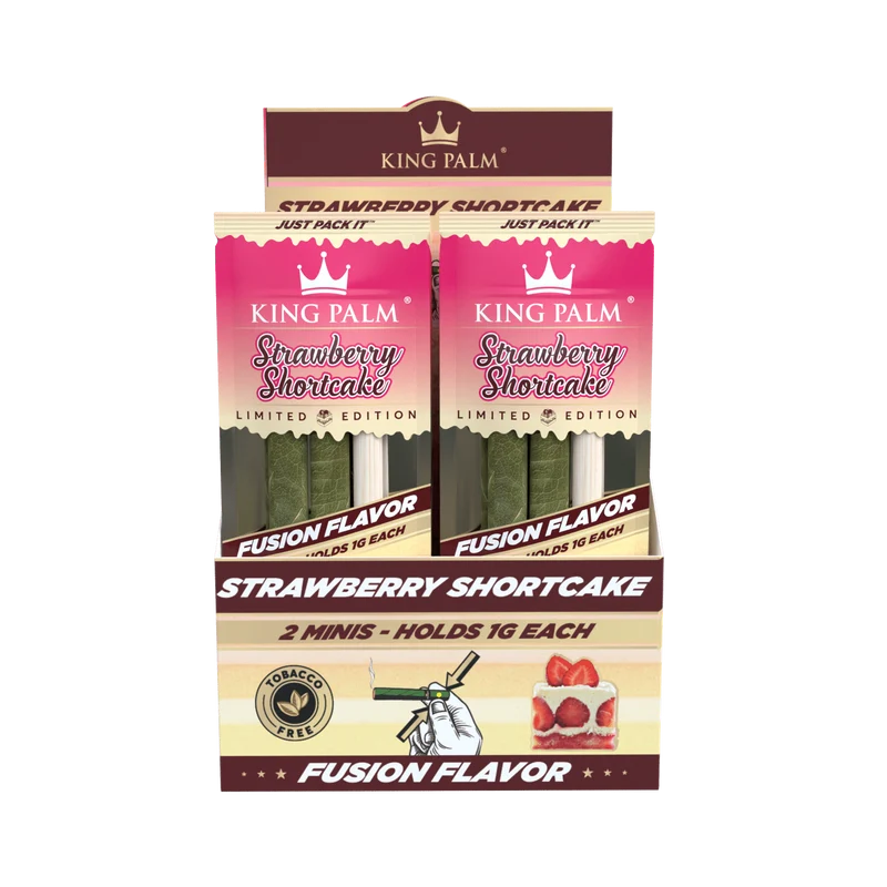 King Palm Mini Strawberry Shortcake – Palmblatt Blunts, 2er-Pack