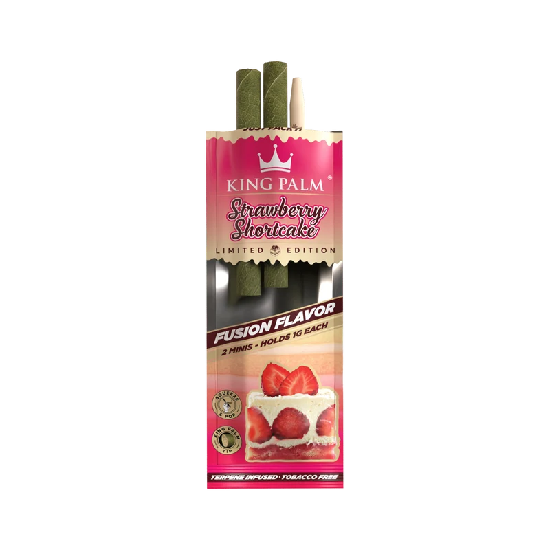 King Palm Mini Strawberry Shortcake – Palmblatt Blunts, 2er-Pack