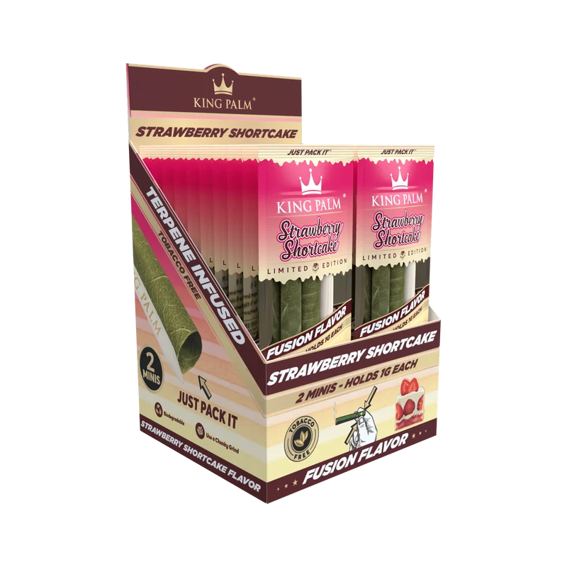 King Palm Mini Strawberry Shortcake – Palmblatt Blunts, 2er-Pack