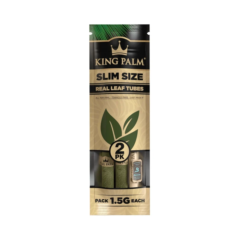 King Palm Slim Natural – Palmblatt Blunts, 2er-Pack