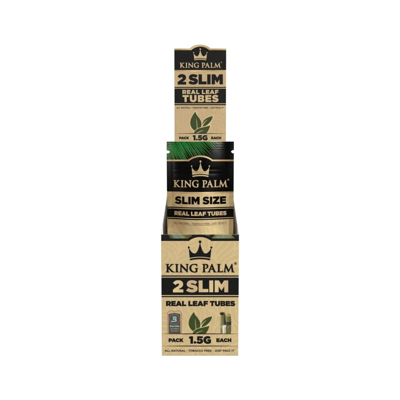 King Palm Slim Natural – Palmblatt Blunts, 2er-Pack