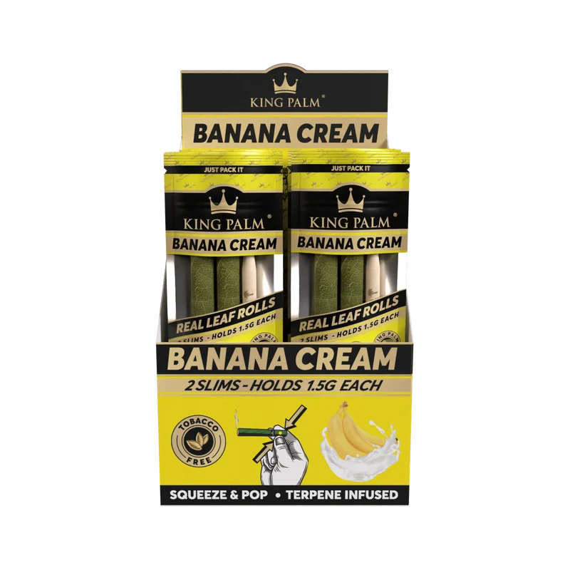 King Palm Slim Banana Cream – Palmblatt Blunts, 2er-Pack