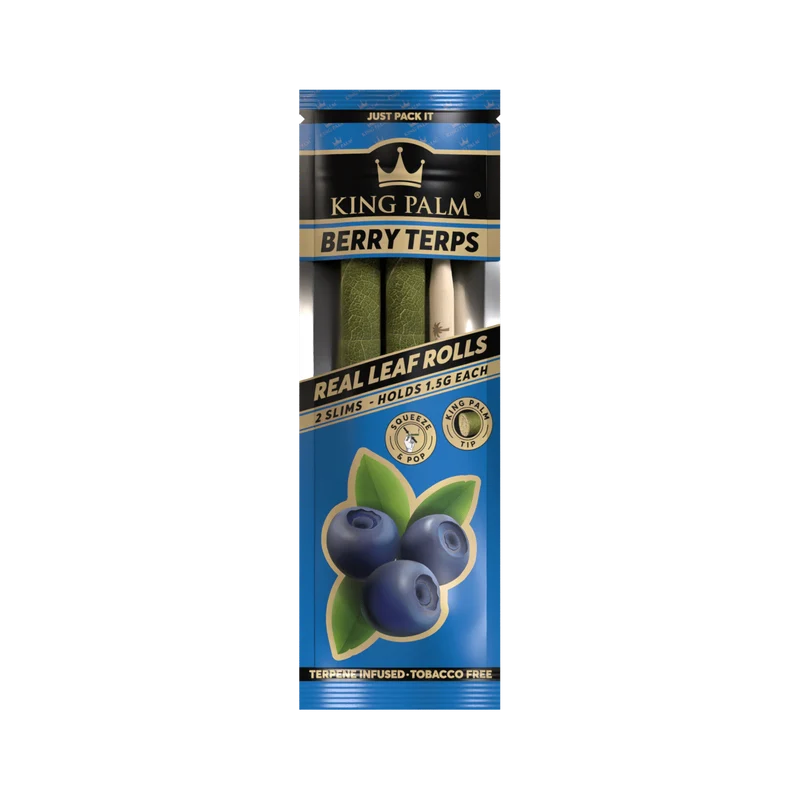 King Palm Slim Berry Terps – Palmblatt Blunts, 2er-Pack
