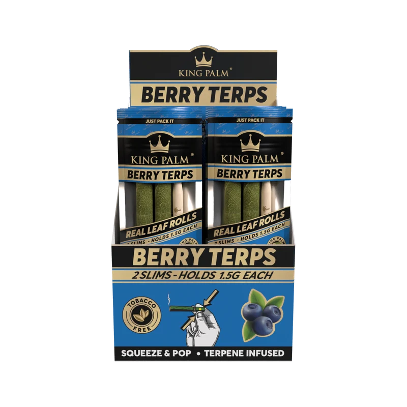 King Palm Slim Berry Terps – Palmblatt Blunts, 2er-Pack
