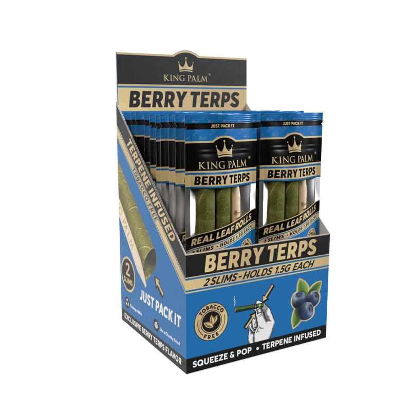 King Palm Slim Berry Terps – Palmblatt Blunts, 2er-Pack