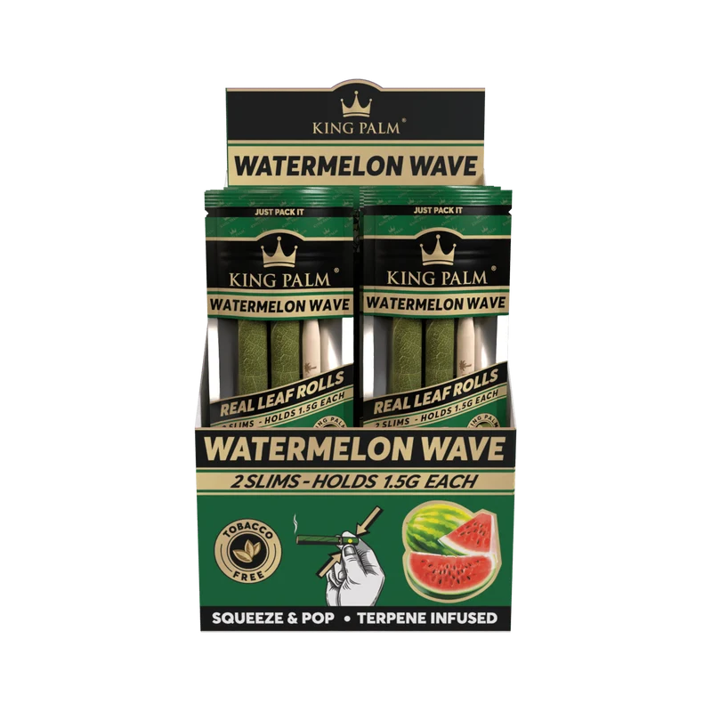 King Palm Slim Watermelon Wave – Palmblatt Blunts, 2er-Pack