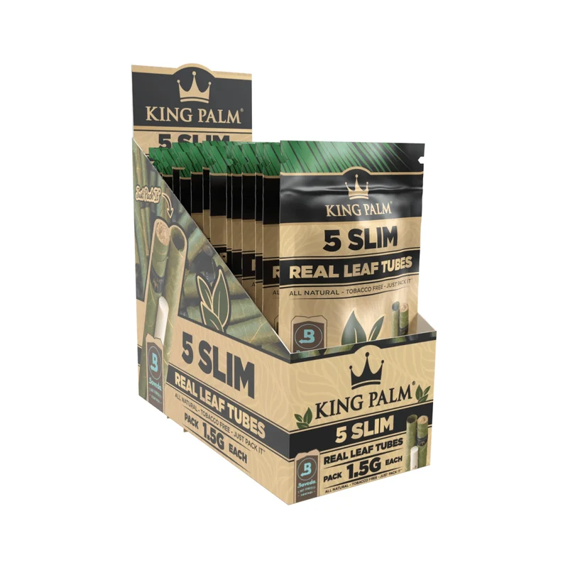 King Palm Slim Natural – Palmblatt Blunts, 5er-Pack