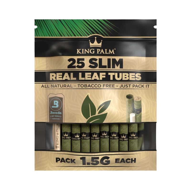 King Palm Slim Natural – Palmblatt Blunts, 25er-Pack