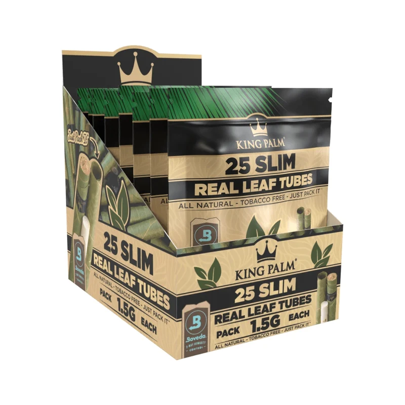 King Palm Slim Natural – Palmblatt Blunts, 25er-Pack