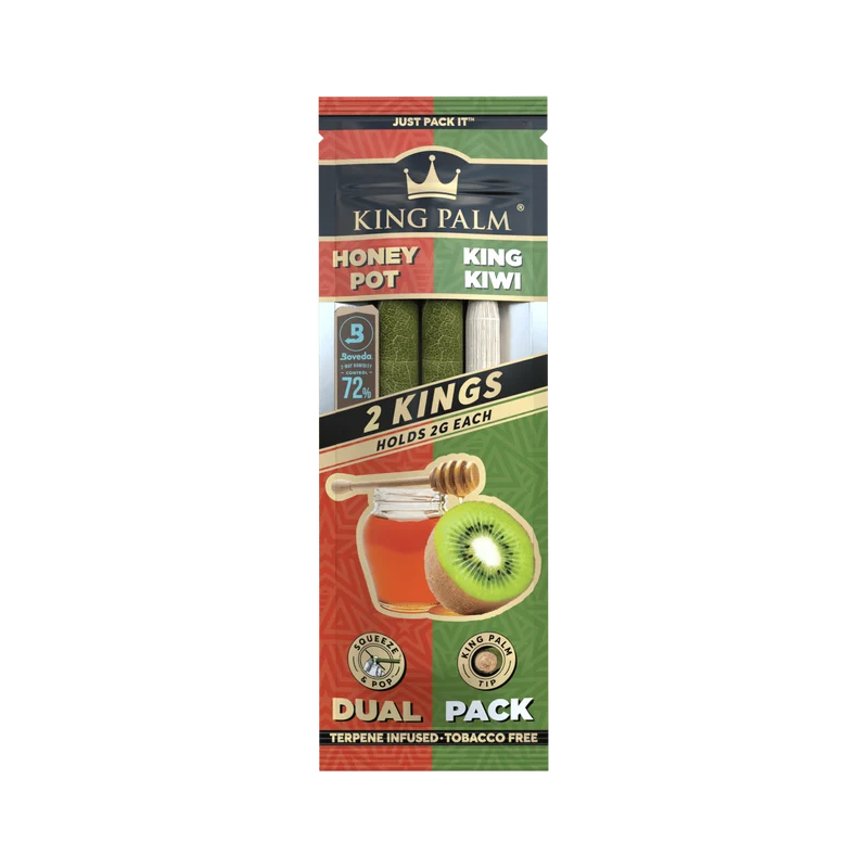 King Palm King Honey Pot & King Kiwi – Palmblatt Blunts, 2er-Pack