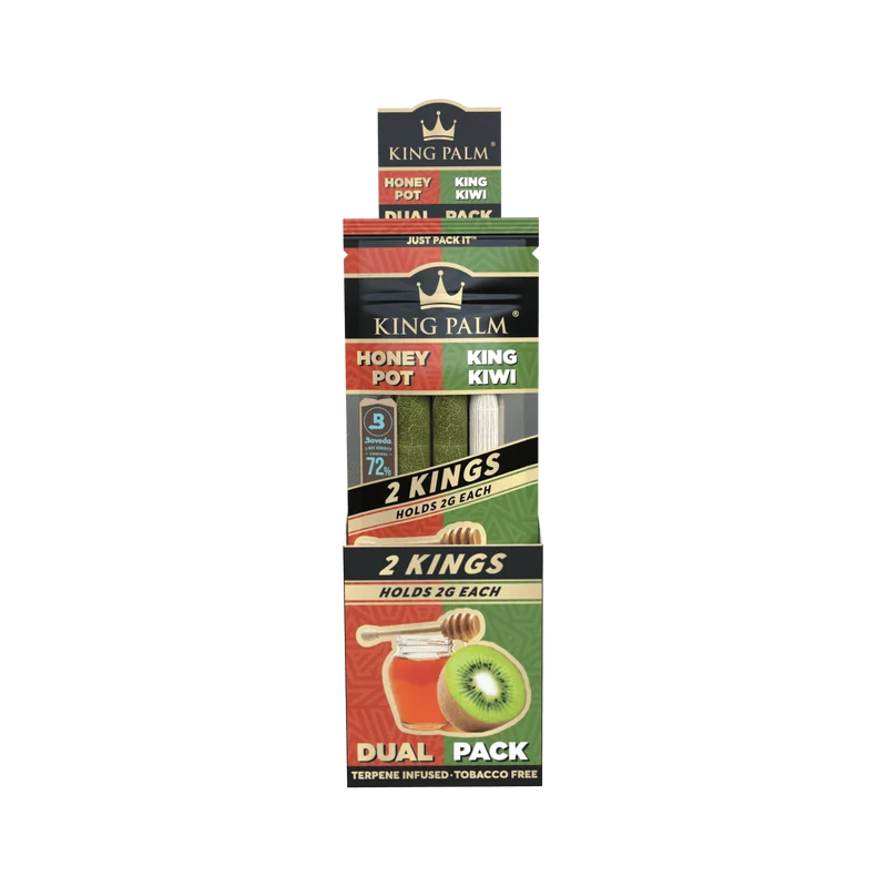 King Palm King Honey Pot & King Kiwi – Palmblatt Blunts, 2er-Pack